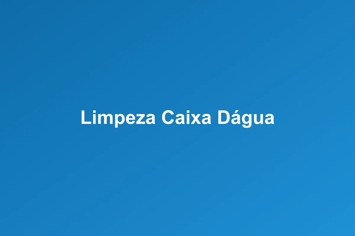 Limpeza de caixa d'água em Viamão
